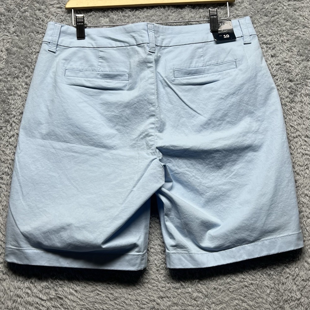 J Crew Womens Shorts Size 10 Blue‎ 9" Chino Flat Front Welt Pockets Preppy